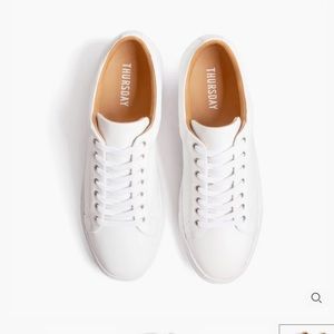 Thursdays White Leather lace up Sneakers Women’s